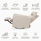 Willa Deluxe Power Recliner and Swivel Glider with Heat and Massage