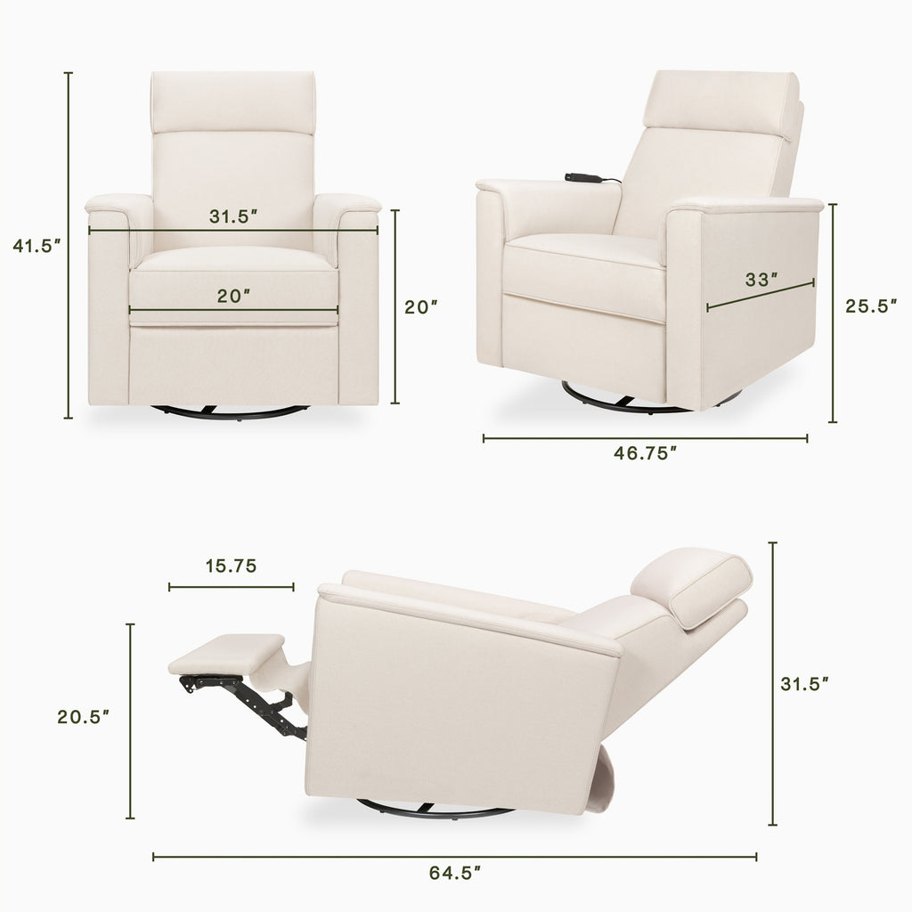 Willa Deluxe Power Recliner and Swivel Glider with Heat and Massage