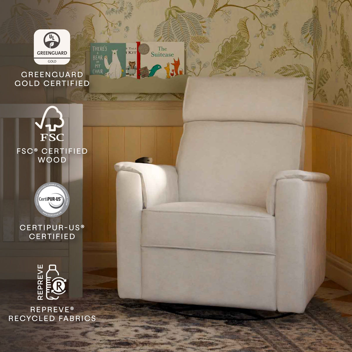 Willa Deluxe Power Recliner and Swivel Glider with Heat and Massage