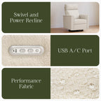 Willa Plus Power Glider Recliner w/ Power Headrest
