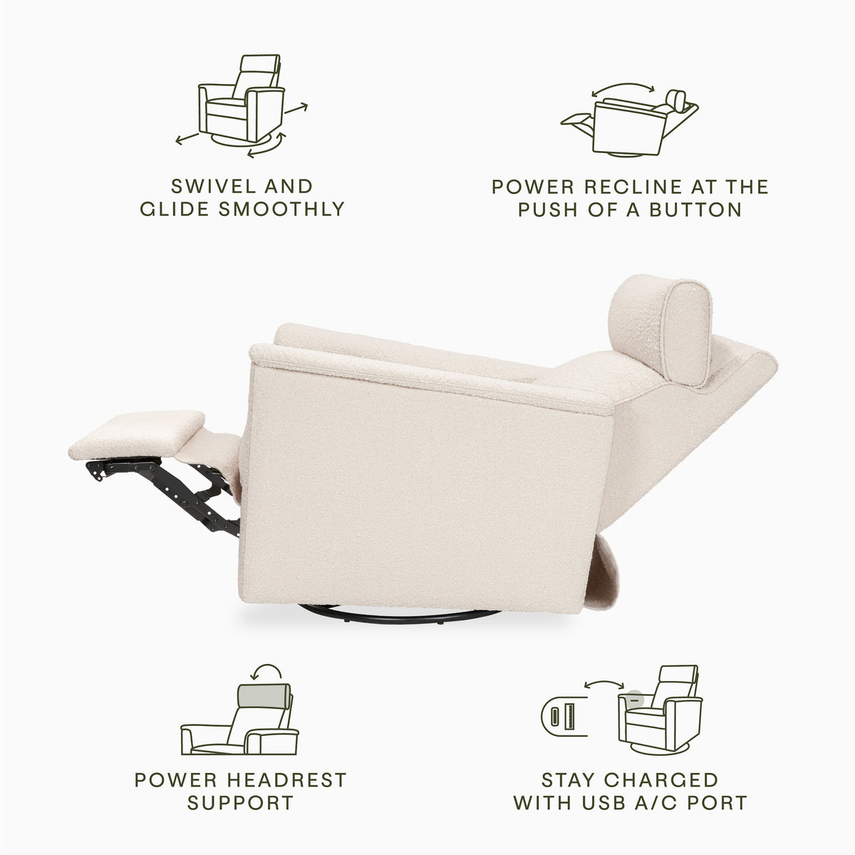 Willa Plus Power Glider Recliner w/ Power Headrest