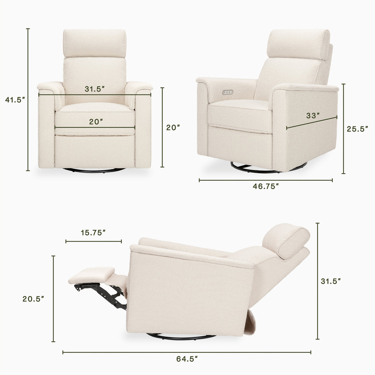 Willa Plus Power Glider Recliner w/ Power Headrest