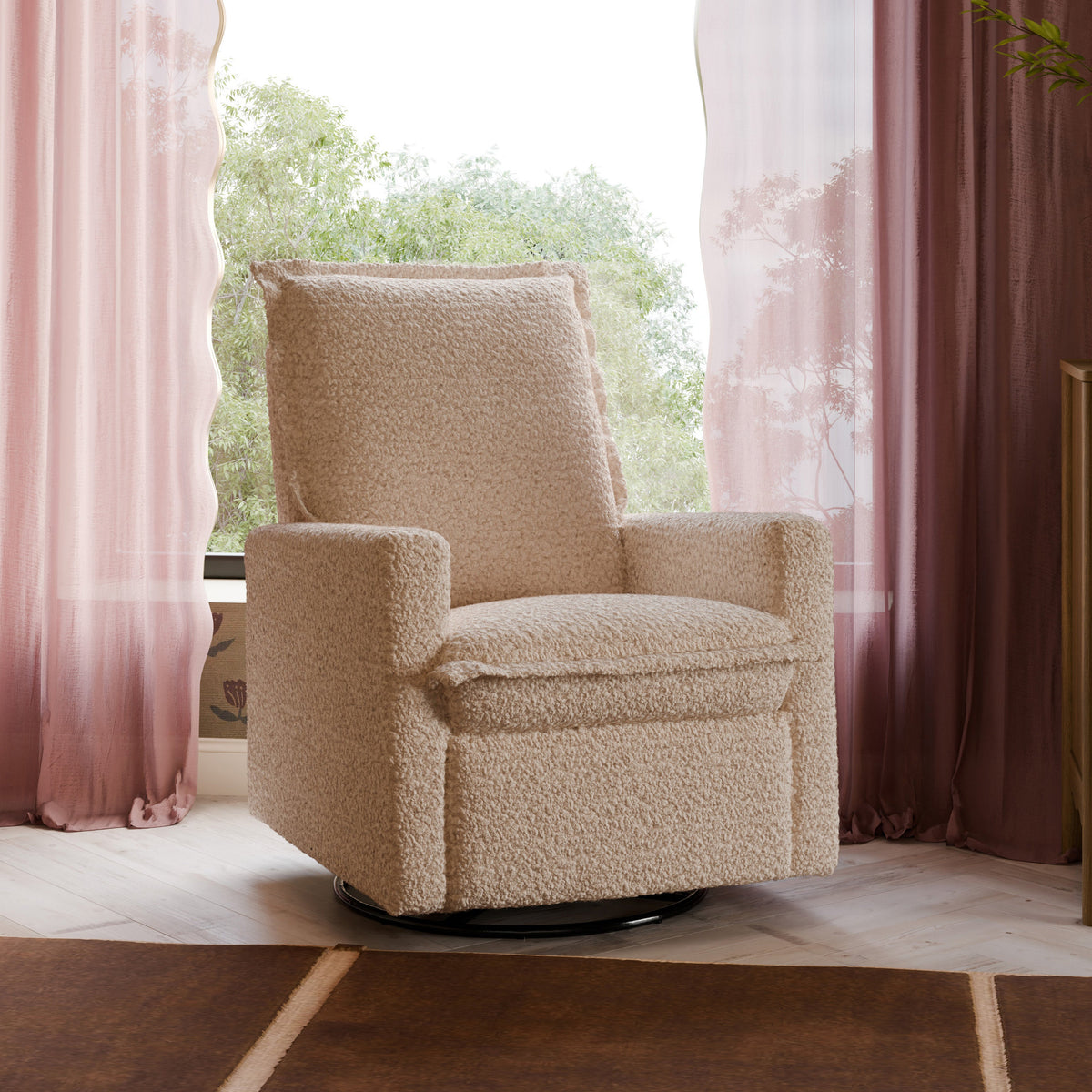 Sillón reclinable y mecedora giratoria Cali Flange