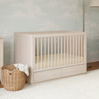 Bento 3-in-1 Convertible Storage Crib with Toddler Bed Conversion Kit