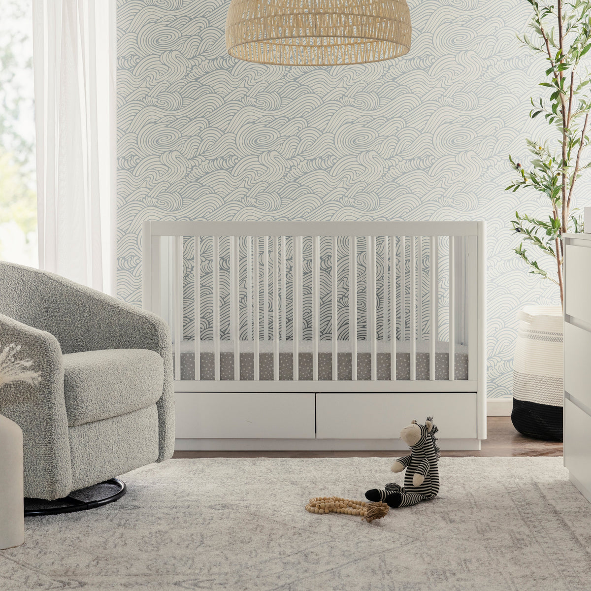 Cuna convertible 3 en 1 Bento con kit de conversión para cama infantil