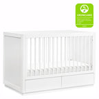 Bento 3-in-1 Convertible Storage Crib with Toddler Bed Conversion Kit