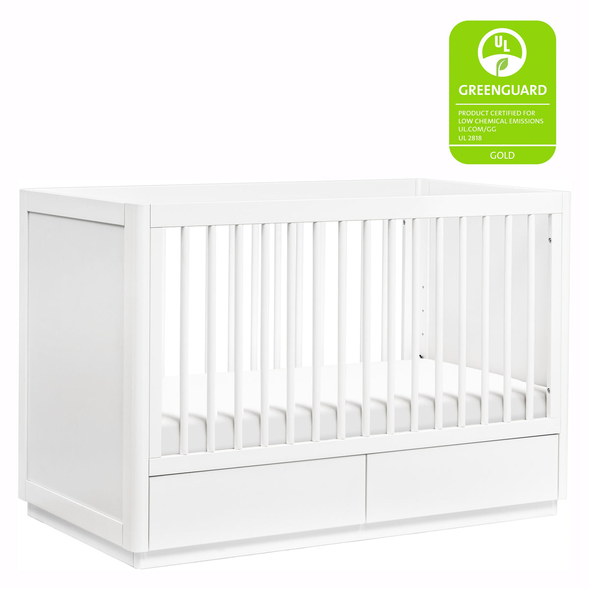 Bento 3-in-1 Convertible Storage Crib with Toddler Bed Conversion Kit