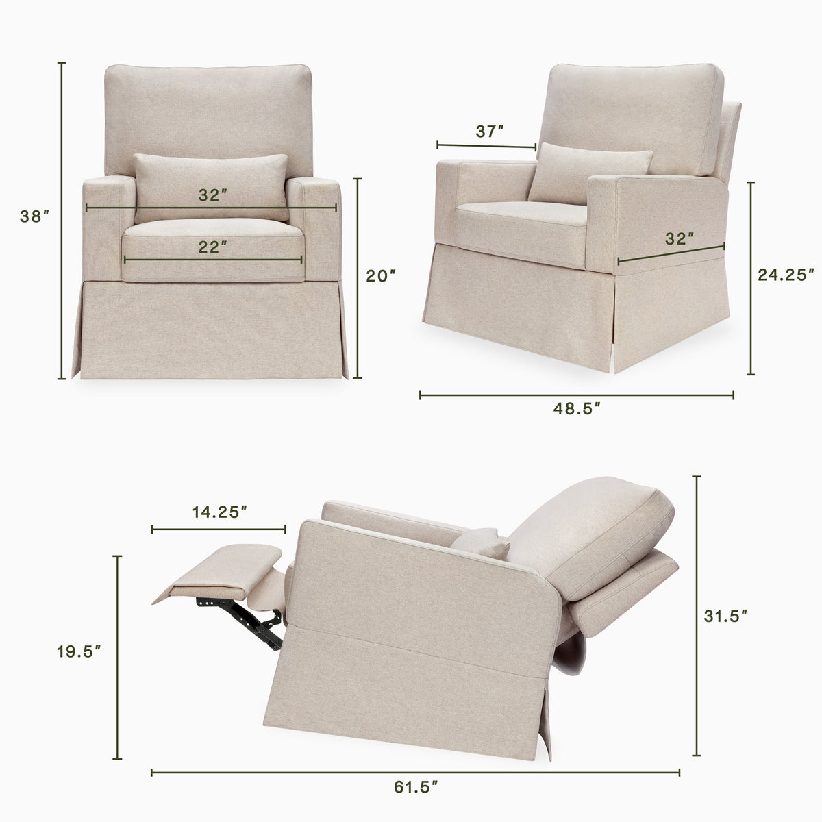 Crawford Recliner and Swivel Glider