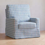 Sillón giratorio y mecedora Crawford con respaldo de almohada