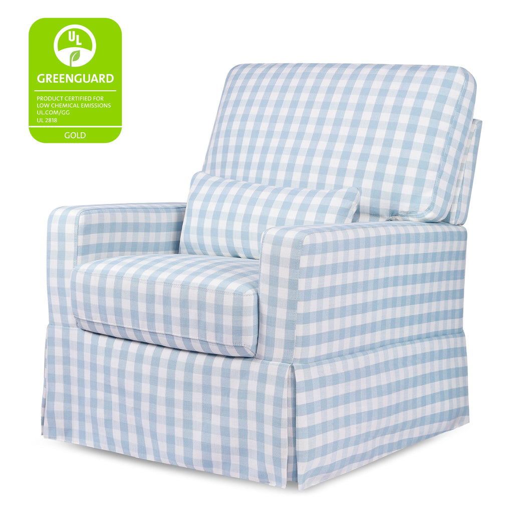 Sillón giratorio y mecedora Crawford con respaldo de almohada