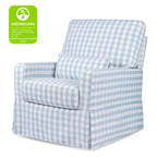 Sillón giratorio y mecedora Crawford con respaldo de almohada