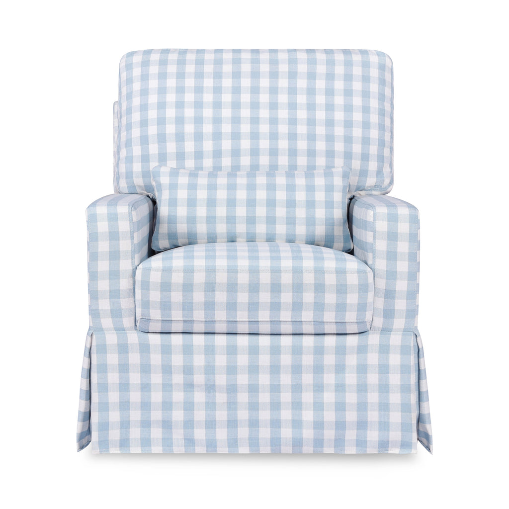 Sillón giratorio y mecedora Crawford con respaldo de almohada