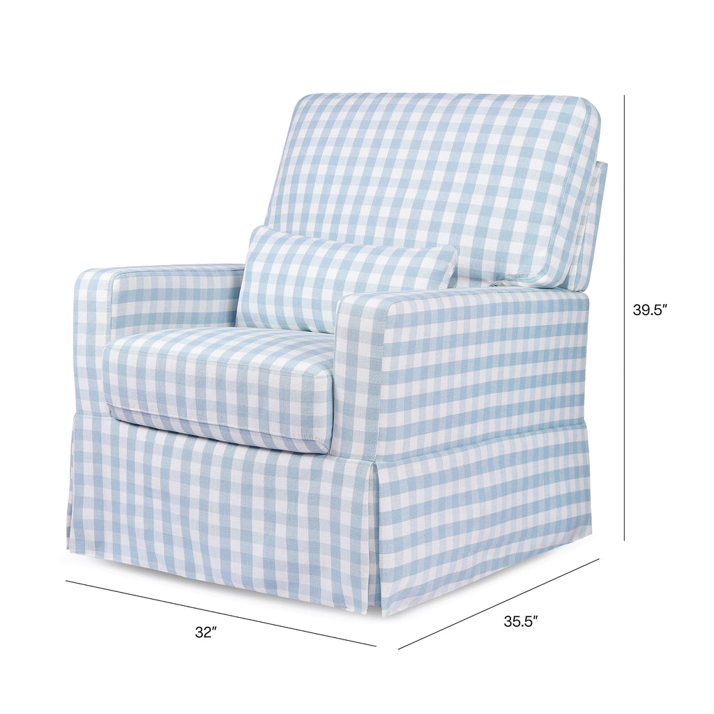 Sillón giratorio y mecedora Crawford con respaldo de almohada