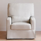 Sillón giratorio y mecedora Crawford con respaldo de almohada
