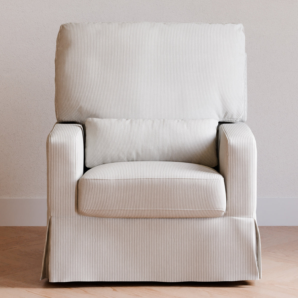 Sillón giratorio y mecedora Crawford con respaldo de almohada