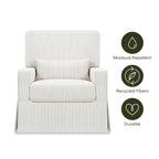 Sillón giratorio y mecedora Crawford con respaldo de almohada