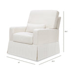 Sillón giratorio y mecedora Crawford con respaldo de almohada
