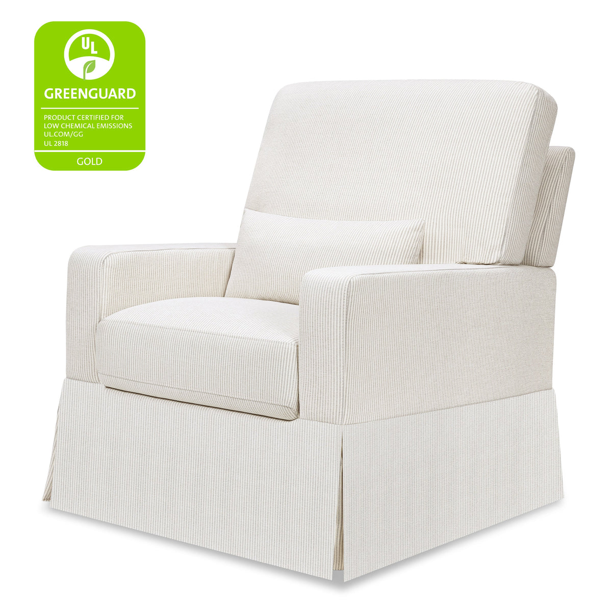 Sillón giratorio y mecedora Crawford con respaldo de almohada