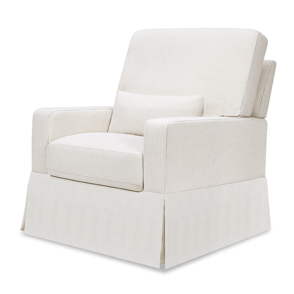 Sillón giratorio y mecedora Crawford con respaldo de almohada