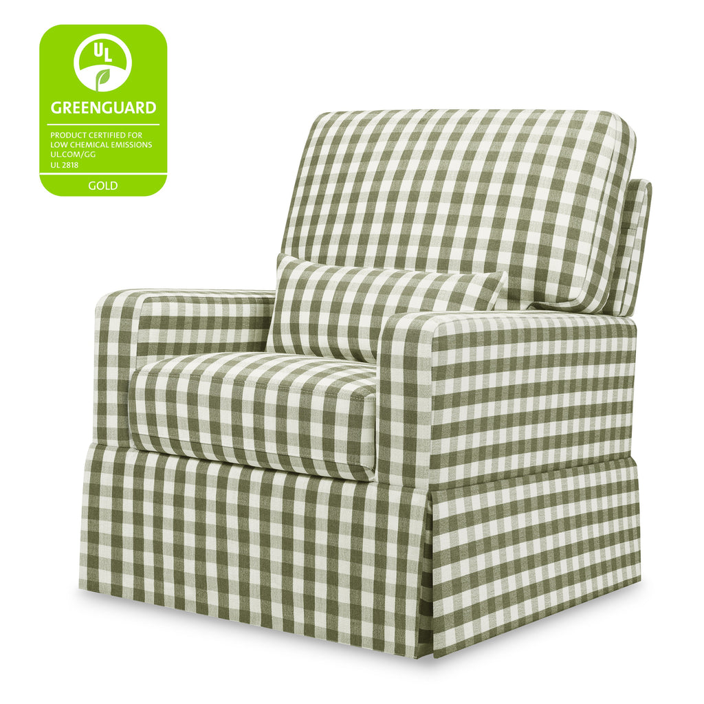 Sillón giratorio y mecedora Crawford con respaldo de almohada