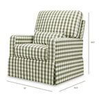 Sillón giratorio y mecedora Crawford con respaldo de almohada