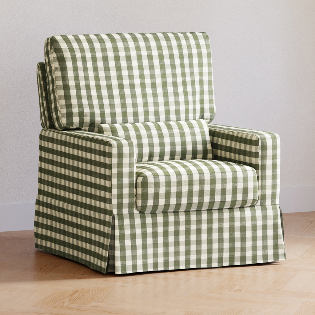 Sillón giratorio y mecedora Crawford con respaldo de almohada