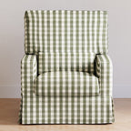 Sillón giratorio y mecedora Crawford con respaldo de almohada