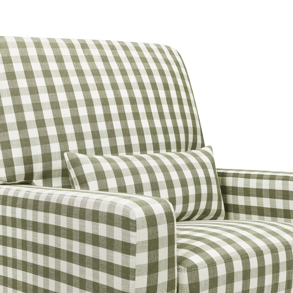 Sillón giratorio y mecedora Crawford con respaldo de almohada