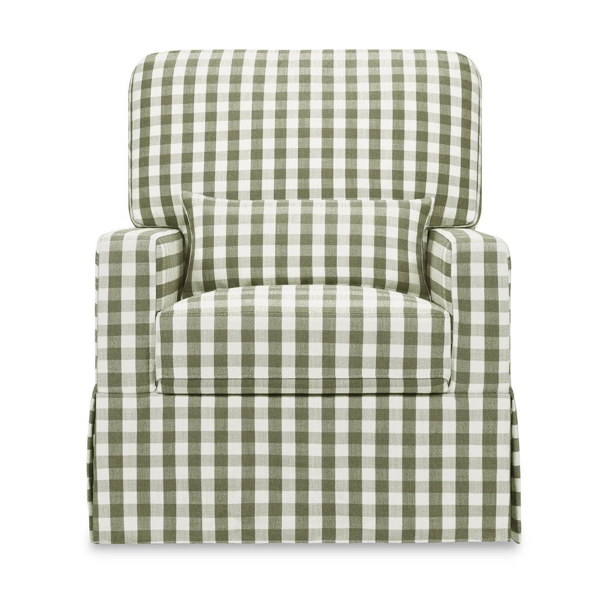 Sillón giratorio y mecedora Crawford con respaldo de almohada