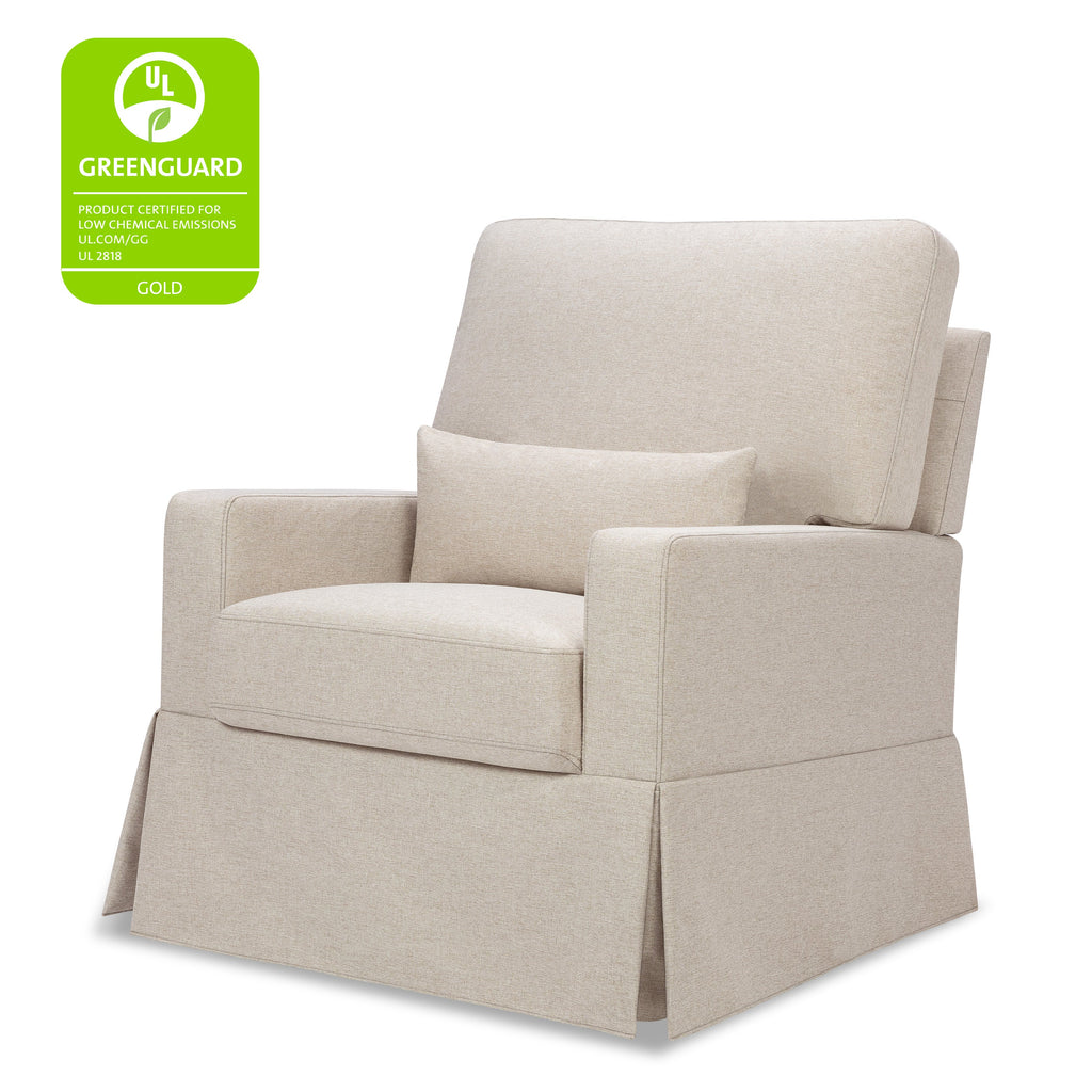 Sillón giratorio y mecedora Crawford con respaldo de almohada