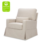Sillón giratorio y mecedora Crawford con respaldo de almohada