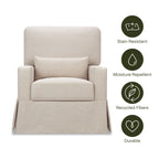 Sillón giratorio y mecedora Crawford con respaldo de almohada