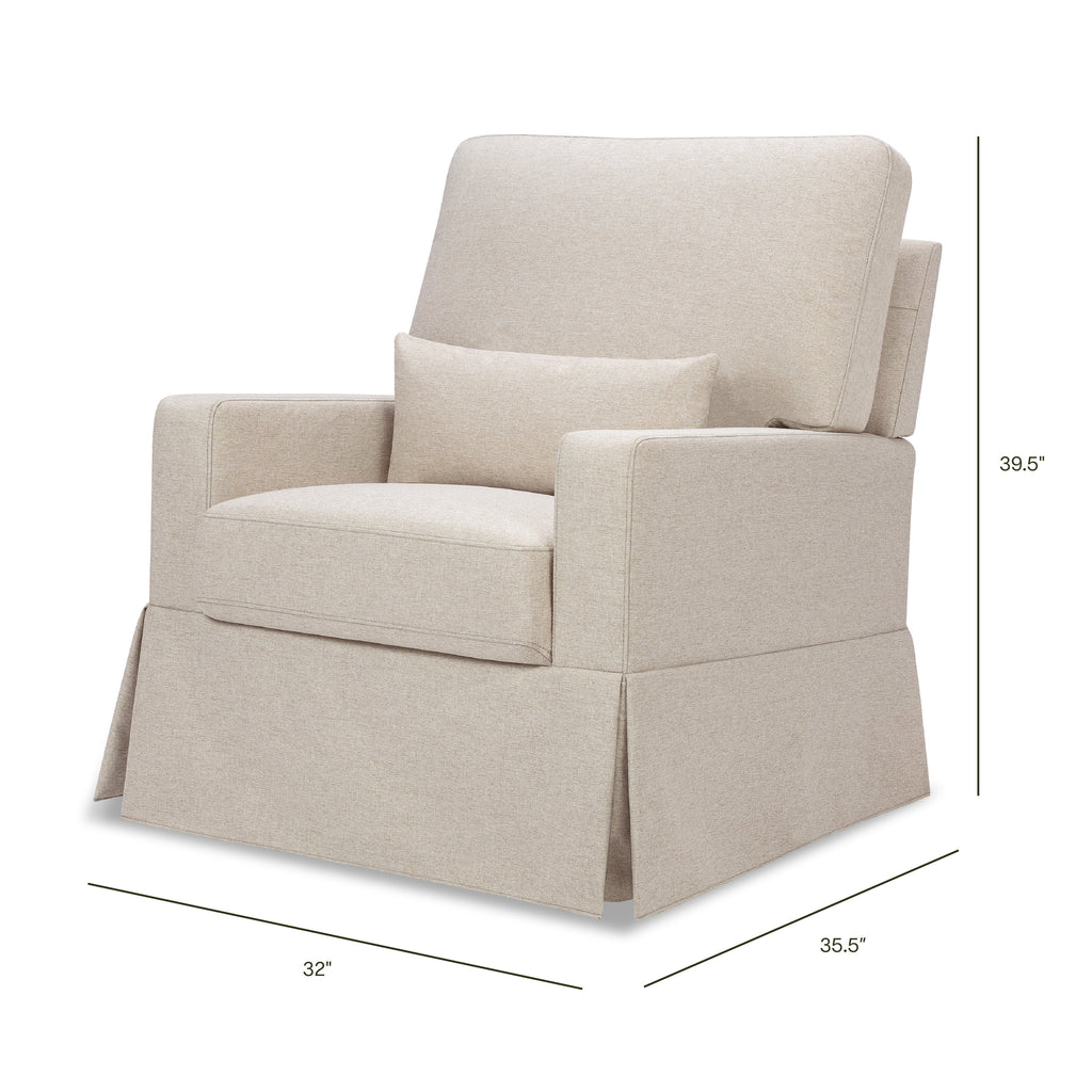 Sillón giratorio y mecedora Crawford con respaldo de almohada