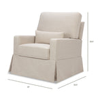 Sillón giratorio y mecedora Crawford con respaldo de almohada