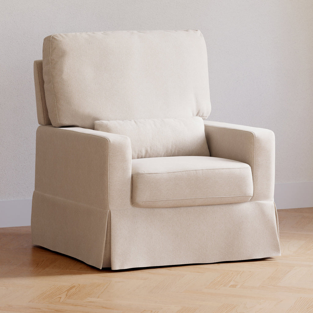 Sillón giratorio y mecedora Crawford con respaldo de almohada