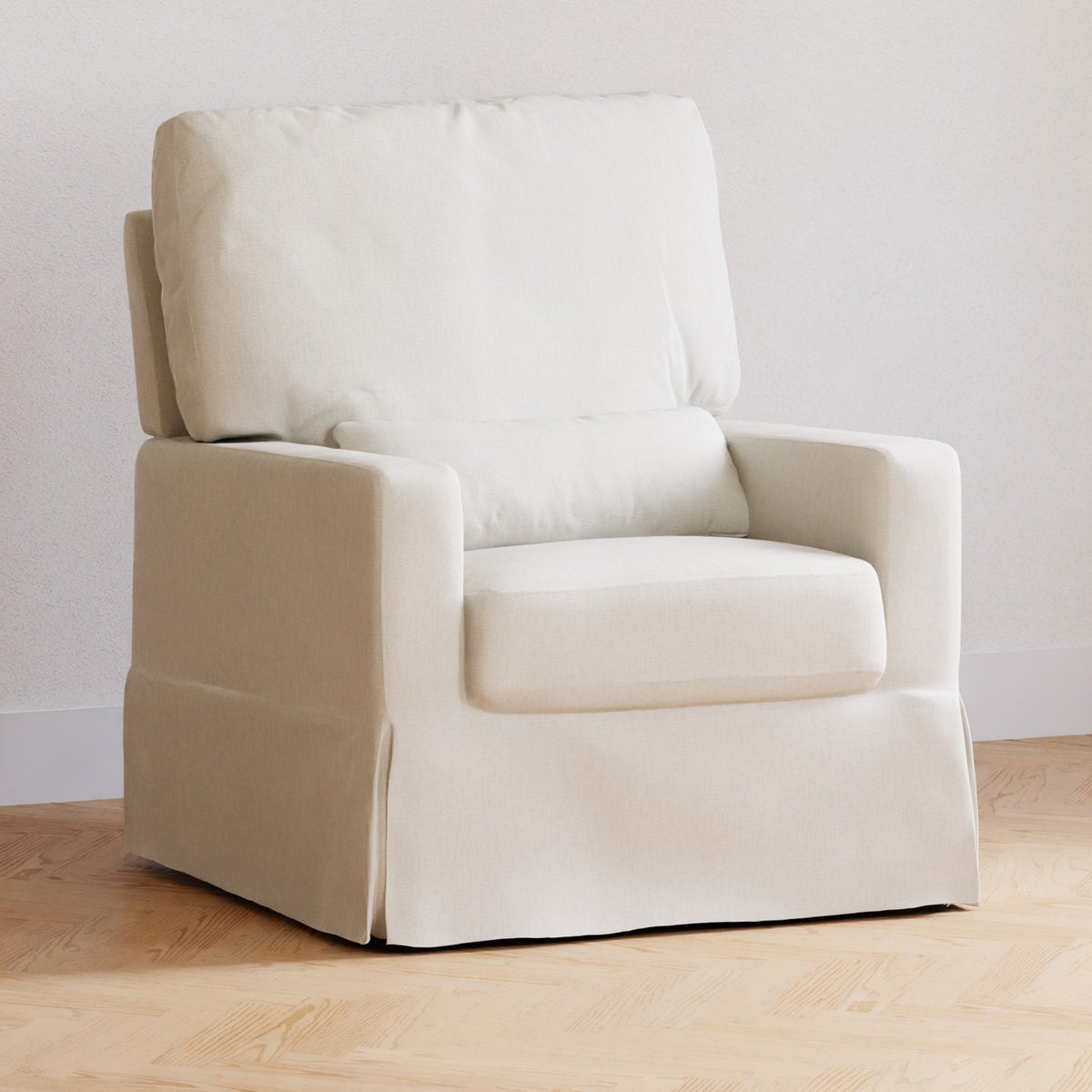 Sillón giratorio y mecedora Crawford con respaldo de almohada