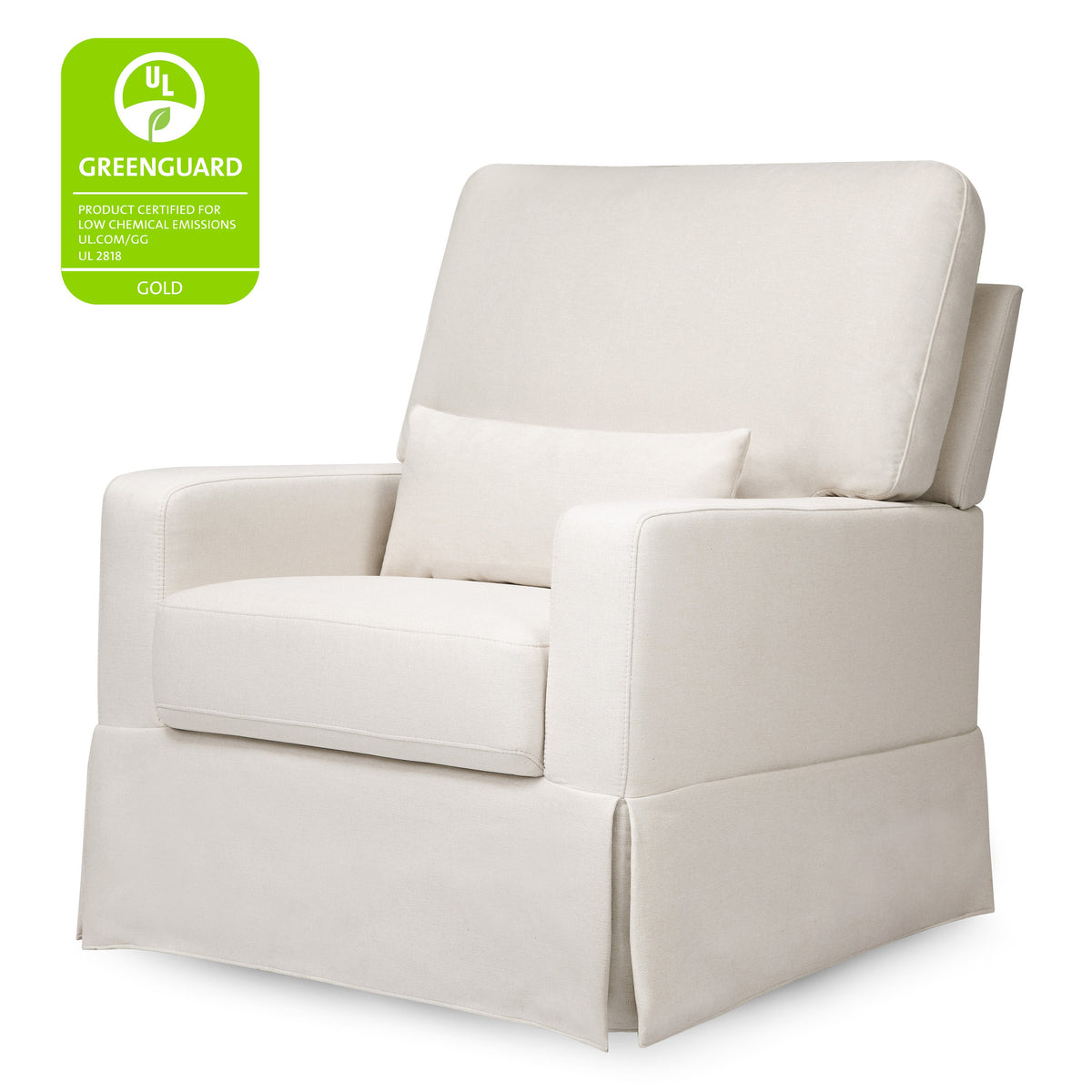 Sillón giratorio y mecedora Crawford con respaldo de almohada