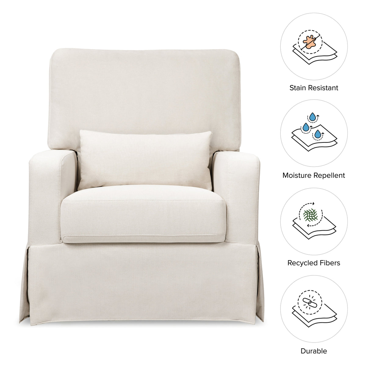 Crawford Pillowback Comfort Swivel Glider