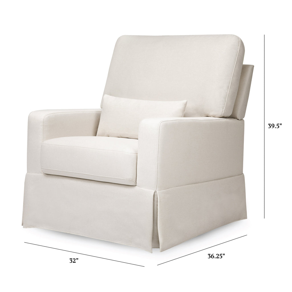 Sillón giratorio y mecedora Crawford con respaldo de almohada