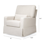 Sillón giratorio y mecedora Crawford con respaldo de almohada