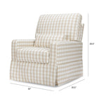 Sillón giratorio y mecedora Crawford con respaldo de almohada