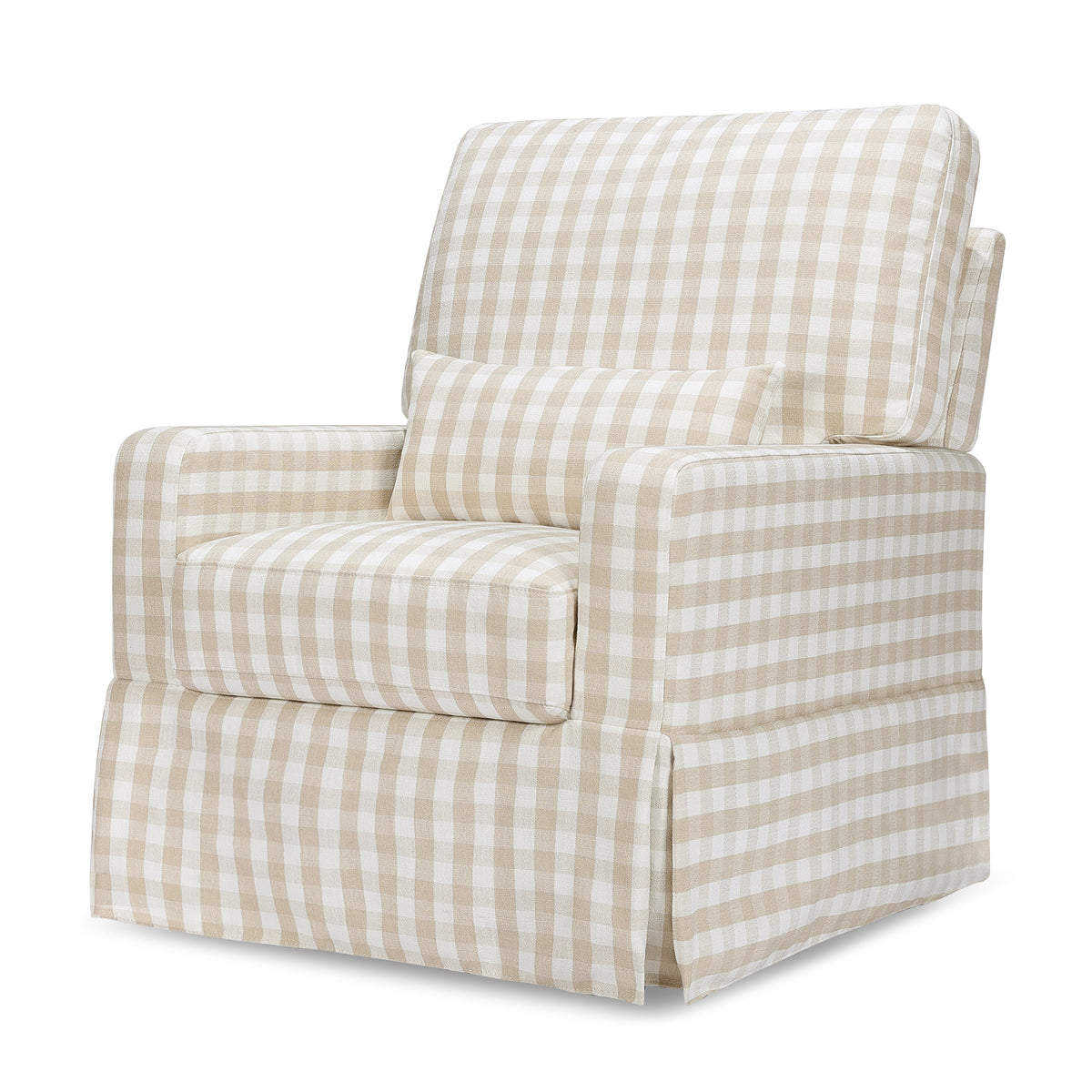 Sillón giratorio y mecedora Crawford con respaldo de almohada