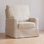 Sillón giratorio y mecedora Crawford con respaldo de almohada