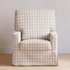 Sillón giratorio y mecedora Crawford con respaldo de almohada