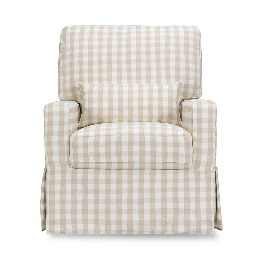 Sillón giratorio y mecedora Crawford con respaldo de almohada