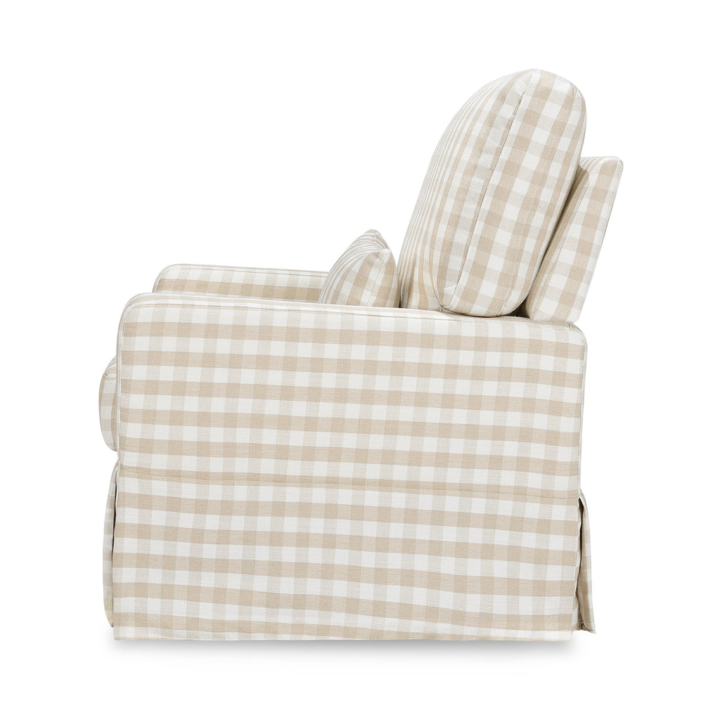 Sillón giratorio y mecedora Crawford con respaldo de almohada