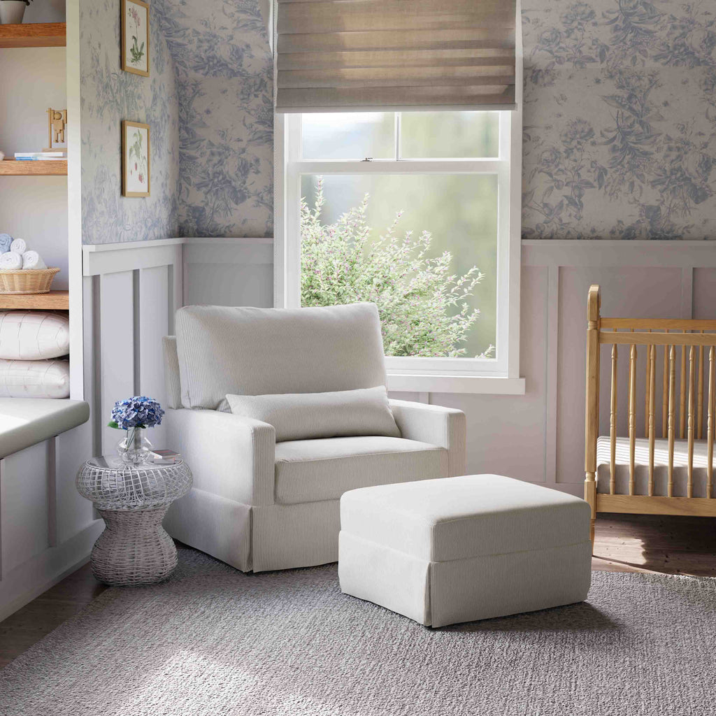 Crawford Pillowback Chair and a Half Comfort Swivel Glider