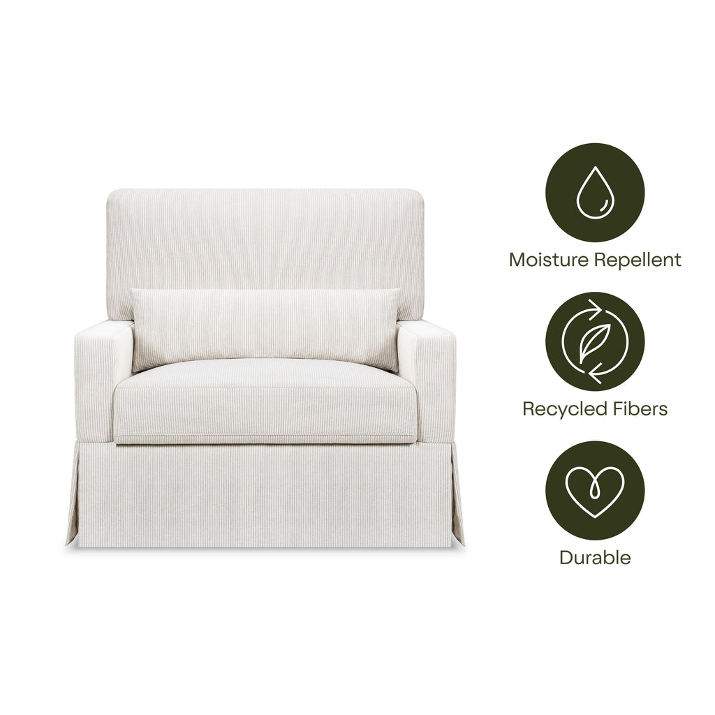 Crawford Pillowback Chair and a Half Comfort Swivel Glider