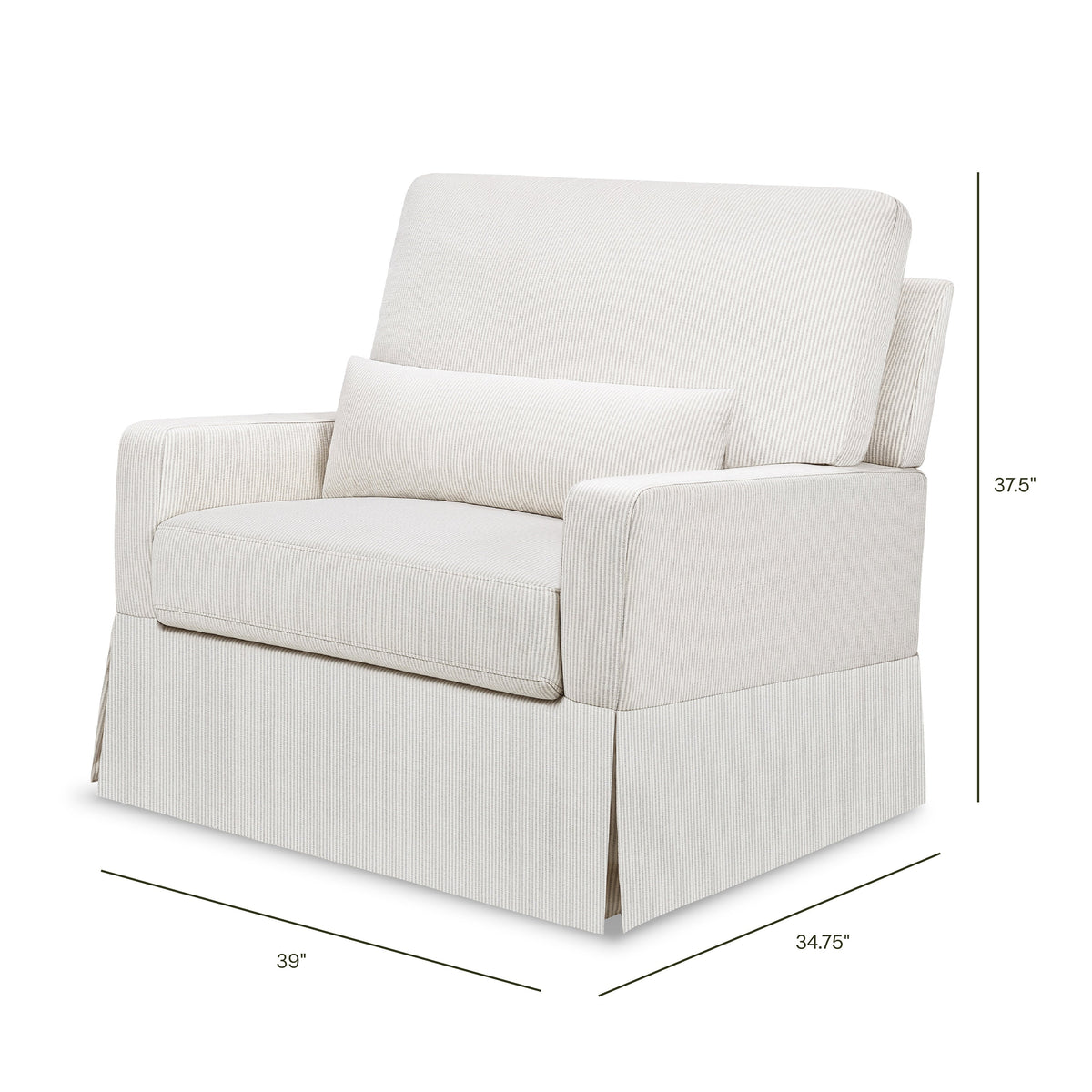 Crawford Pillowback Chair and a Half Comfort Swivel Glider