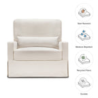 Crawford Pillowback Chair and a Half Comfort Swivel Glider